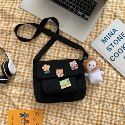 Leuke Kleine Canvas Tas Vrouwelijk Diagonaal Cross Tas Pouch Student Meisjes Handtassen Schoudertas Tassen voor Vrouwen Tas Bolsa Feminina Sac brown
