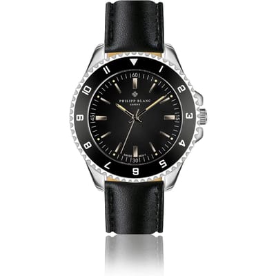 Lederen horloge Philipp Blanc Avenches