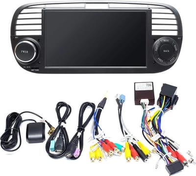 CarPlay geschikt voor Fiat 500 2007-2015 Android navigatie ingebouwde CarPlay 2+16GB Bluetooth USB WiFi ZWART
