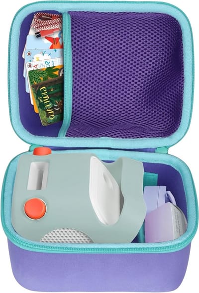 Hard Case voor Kinderen - Geschikt voor Bluetooth Speaker, Audioboeken en Muziek - Lichtgewicht en Duurzaam in Paars en Groen