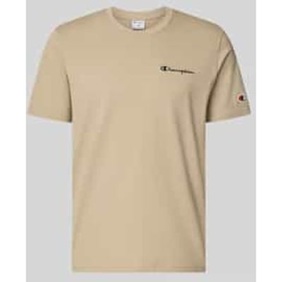 T-shirt met logo-stitchings model 'ICONS CONTRAST'