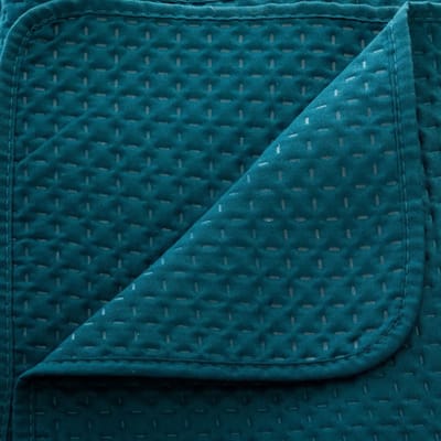 Atmosphera Bedsprei Dolce Vita - smaragd groen - 240 x 260 cm - polyester - luxe motief - plaid - met 2 kussenslopen