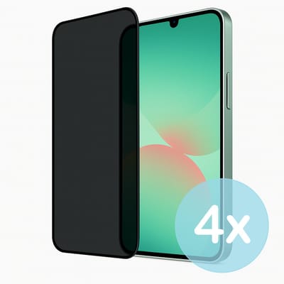 Privacy Screenprotector Geschikt voor Samsung Galaxy A26 – Anti-Gluren – Krasbestendig Gehard Glas 9H – Volledige Dekking – 4-Pack – FuturiQ