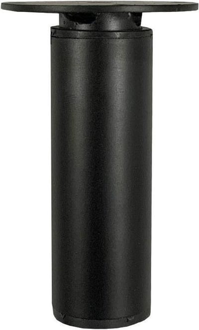 FLE - Stalen verstelbare zwarte ronde meubelpoot - 9,5 cm - stalen poten voor bank, kast en bed - verstelbaar tot 13,5 cm