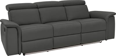 Pareli-Sofa 3-zits - Elektrisch - Zwart PU