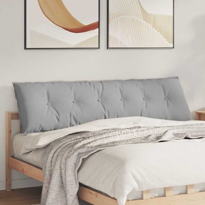 vidaXL - Rugkussen - Wolkgrijs - 200 - x - 19 - x - 50 - cm - Stof