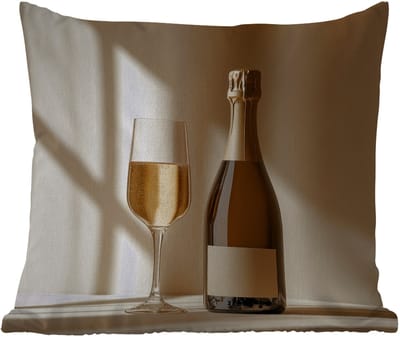 Tuinkussen - Champagne - Beige - Schaduw - Bubbels - 40x40 cm - Weerbestendig