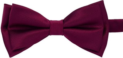 Sorprese Vlinderdas - 100% zijde - bordeaux rood - vlinderstrik - zijden strik - rib - vlinderdassen