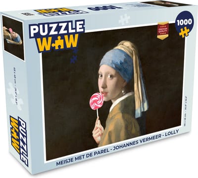 Puzzel Meisje met de parel - Johannes Vermeer - Lolly - Legpuzzel - Puzzel 1000 stukjes volwassenen