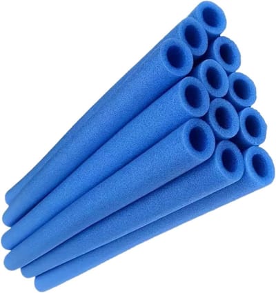 Trampoline Paalhoezen - Schuim Vulling - Veilig Spelen - Waterdicht UV-Blok - 12 Stuks - Blauw