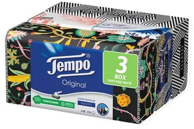 Box met zakdoeken, 3 dozen met elk 80 wegwerpdoekjes, 4-laags, Limited Edition, recyclebaar