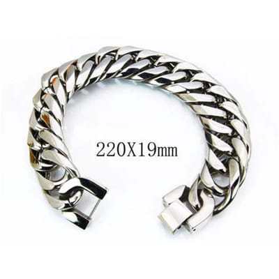 Rvs sieraden - Stijlvolle Brede Cuban armband - gourmet sieraad-22cm