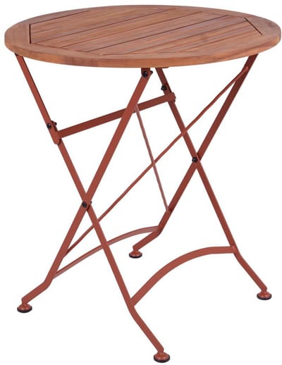 MaximaVida inklapbare ronde tuintafel Toscana Ø 70 cm roestbruin - 100% FSC excellent acacia