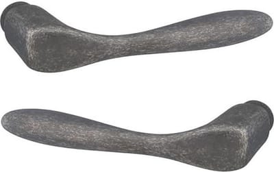 IMPRESSO deurklink | serie " Carlow " | verouderd messing | massieve deurklinkset | voor deuren van 38 tot 45 mm dik