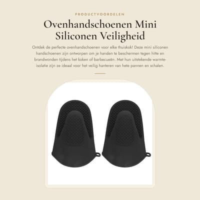 Dailygoods- Ovenhandschoenen Hittebestendig - Ovenwanten 2 Stuks - Antislip - Siliconen - Warmte-isolatie - Duurzaam Materiaal - Kookhandschoenen