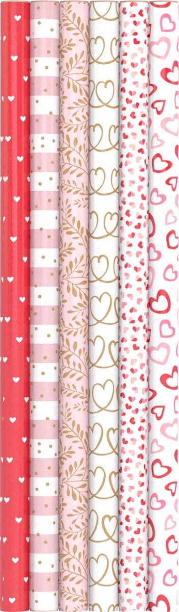 60 Rollen liefde inpakpapier, 70 x 200cm – Cadeau Papier Inpak Feest Verjaardag Love Hartjes