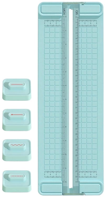 Papier Snijder Trimmer - Papier Snijapparaat - Kaarten Maken - Vier-in-één Uitrusting - 365x123x15 cm - Blauw