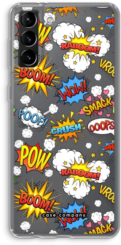 Case Company® - Hoesje geschikt voor Samsung Galaxy S21 Plus hoesje - Pow Smack - Soft Cover Telefoonhoesje - Bescherming aan alle Kanten en Schermrand