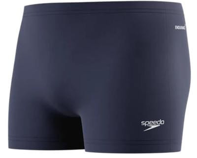 Speedo Endurance+ Logo Aquashort Heren - Strakke Zwemshort Heren - Chloorbestendige Zwembroek Mannen - Kleurvaste Sportzwembroek Heren - Marine/Wit - XS
