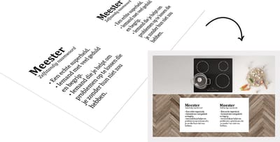 Keukenloper - Loper keuken - Quote - Wit - Zwart - Meester bedankt - Woordenboek - Spreuken - 120x60 cm - Keukenloper vinyl
