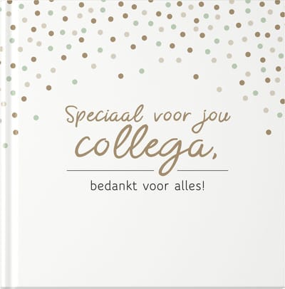 Fyllbooks - Afscheidsboek Collega - Invulboek - Afscheid Collega - Afscheidscadeau - Confetti - Geschikt voor: 62 Personen