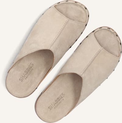 Shabbies Amsterdam - Carry Mila Clog Suède Zand - Maat 38