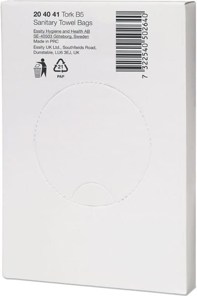 Tork Hygiënezakjes Wit Plastic B5