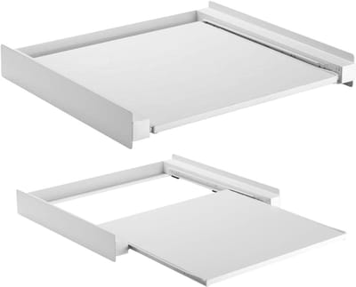 REN® Tussenstuk Wasmachine Droger - Stapelkit - Tussenstuk Wasmachine en Droger - Tussenstuk Wasmachine Droger Zwart - Tussenstuk Wasmachine Droger Aeg - Wit - 60cm x 72cm x 10cm