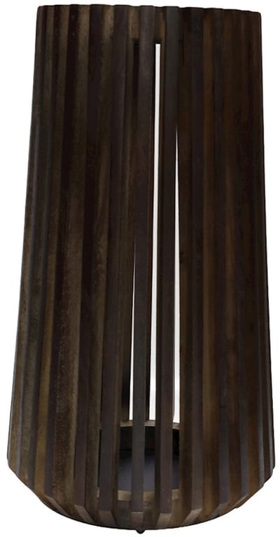 Windlicht Lander | Walnoot hout | Large | Ø28 x H48 cm