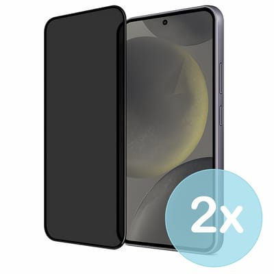 Privacy Screenprotector Geschikt voor Samsung Galaxy S24 – Anti-Gluren – Krasbestendig Gehard Glas 9H – Volledige Dekking – 2-Pack – FuturiQ
