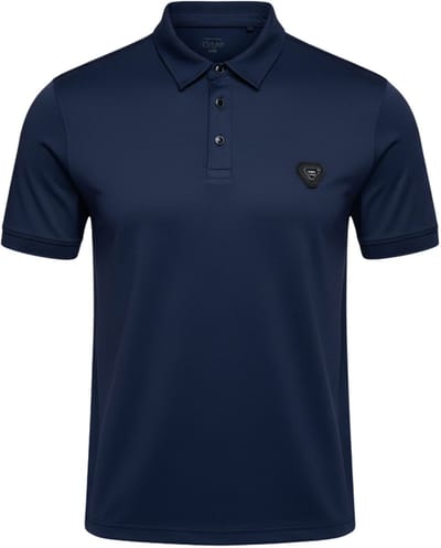 OMBRE Polo - Regular Fit - Polyamide - Korte Mouw Marine S
