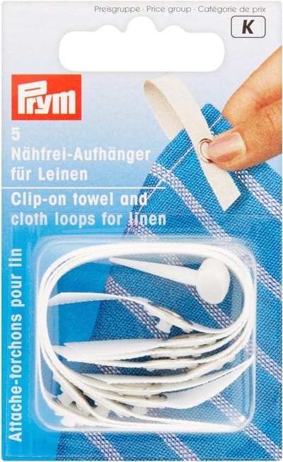 Towel Lussen met Drukknoop voor Katoen - Wit - 5 stuks - Handdoeklussen voor DIY en Reparaties