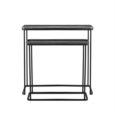 Sidetable Roan set van 2 metaal - Zwart