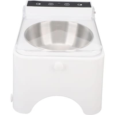 Automatische Kattenvoerbak met Sensor Transparant Deksel Verhoogd Ontwerp Hygiënische Automatische Intelligente Katten- en Hondenschaal voor Thuis white