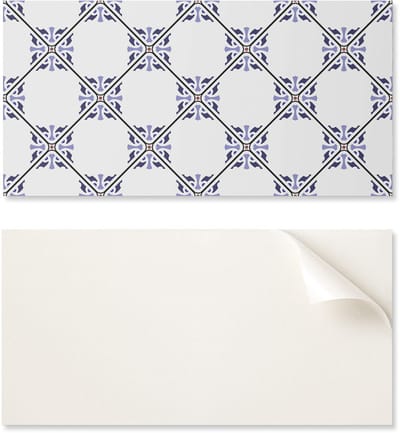 Zelfklevende vinyl decoratie met patroon voor de slaapkamer, 100x50 cm. Patroon met een bloemenmotief.