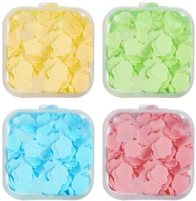 Dailygoods- Zeepbakjes Bloemblaadjesvorm - Draagbaar Ontwerp - Handzeep voor Badkamer - Handzeep voor Camping - Handzeep voor Reizen - Lichtgewicht en Makkelijk Oplosbaar