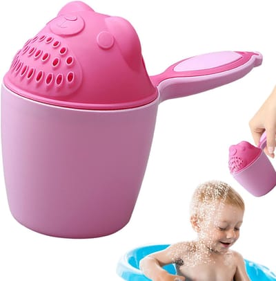 Babybadbeker - Creatieve Waterva - Spoelbeker voor Baby's - Babyhaar Wasbeker Oogbescherming Schattige Dierenbeker voor Peuter - Kinderen - Jongens - Meisjes