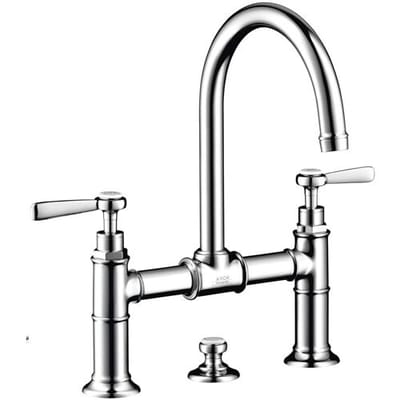AXOR Montreux two-handle basin mixer 220 with pop-up waste and lever handles 16511000