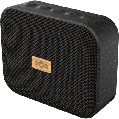 House of Marley Jammin Mini Bluetooth Speaker - Draadloze Compacte Speaker - Waterproof IPX5 - 6 uur Batterijduur - Gemaakt van Duurzame Materialen - Travel - Zwart