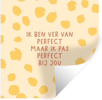 Muurstickers - Sticker Folie - Quotes - Stel - Relatie - Spreuken - Ik pas perfect bij jou - 100x100 cm - Plakfolie - Muurstickers Kinderkamer - Zelfklevend Behang XXL - Zelfklevend behangpapier - Stickerfolie