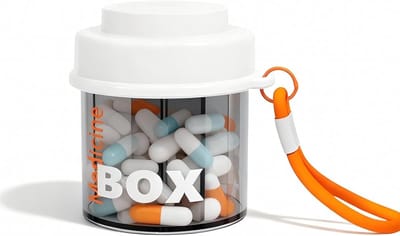 Ronde Pillendoos voor Vitaminen, Supplementen en Geneesmiddelen - Handige Tablet Houder voor Thuis en Op Reis