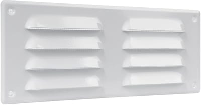 Ventilatierooster 260x105mm Wit met Insectengaas voor Diverse Toepassingen