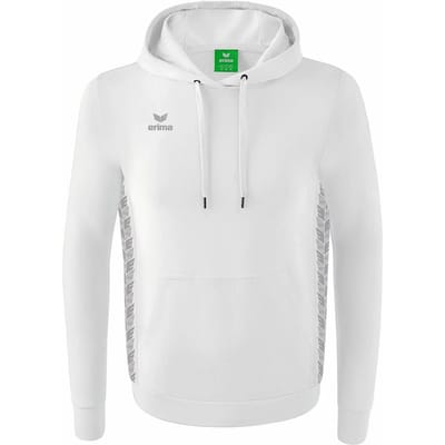 Erima Essential Team Sweatshirt Met Capuchon Kinderen - Monument Grey / Wit | Maat: 140