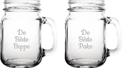 Gegraveerde Drinkglas 45cl De Bêste Pake-De Bêste Beppe