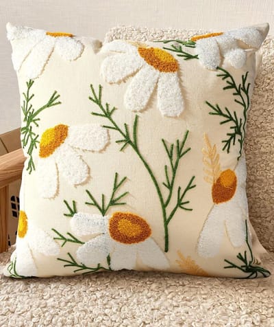 Dailygoods - Bloemen Kussensloop 45x45 cm - Zomer Decoratie voor Woonkamer en Slaapkamer