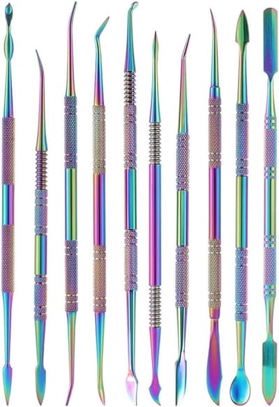 Klei Wax Carver Tools - Snijgereedschap Set - Beeldhouwen en Details - Dubbelzijdig Roestvrij Staal - 10 stuks - Veelkleurig
