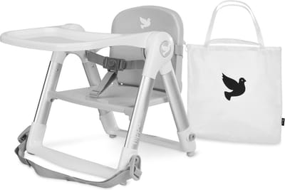 Zitverhoging, opvouwbaar boosterstoel, kinderzitje met dienblad, draagbare reisstoel met tas, kinderstoel om te eten (gloed)