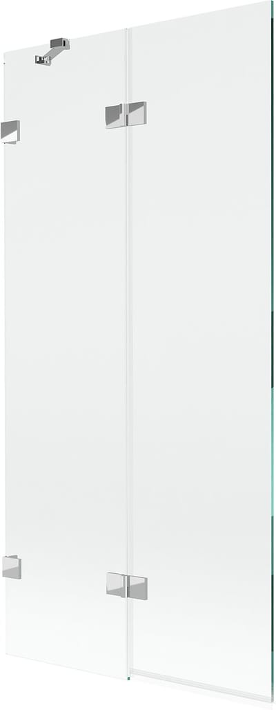 Mexen Lunar badwand 2-delig links 90 x 150 , transparant, chroom - 897-090-100-01-00-L
