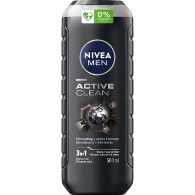 Nivea men active clean 3-in-1 douchegel voor mannen - Reinigend met actieve kool 500ml