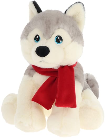 Keel Toys husky met sjaal - 20 cm - Dieren knuffels
